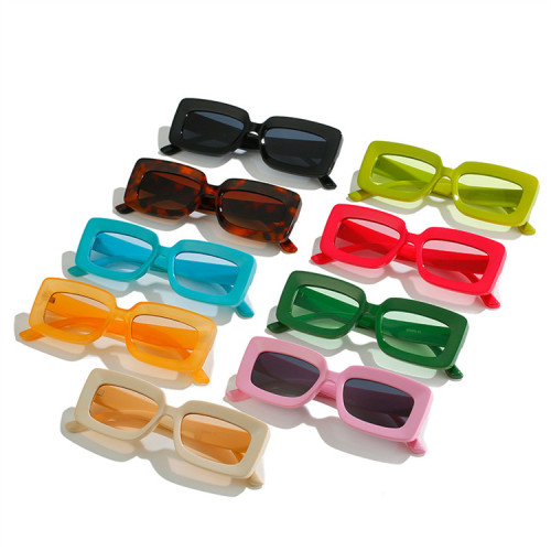 2022 Small Square Transparent Sunglasses Retro Macaron Candy sunglasses new fashion custom vintage small rectangle sunglasses