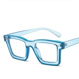 5202 fashion fluorescent square glasses frame women men anti blue light glasses TR eyeglasses frame 2023