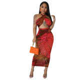 Fashion Sexy Women Summer Dress Female Backless Halter Robe Girl's Vacation Party Club Vestidos Lady's Wrap Hip Bodycon Dresses