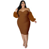 W 2023 New design Plus-size women's dress