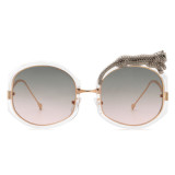2023 Latest Round Sunglasses 2022 Luxury Brand Designer Sunglasses Women Leopard Design Sun Glasses Modern Uv 400 Sunglasses