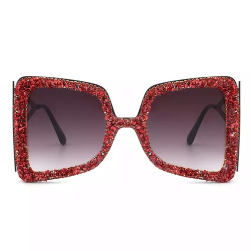 2023 Square Oversized Sunglasses Fashion Women Rhinestone Designer Sunglasses 2022 Luxury Sun Glasses Modern Uv 400 Sunglasses