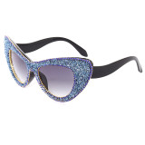 STORY GY7106 Trendy Luxury Oversized Bling Shades Sunglasses Women Men Cat Eye Custom Sunglasses UV400