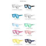 BOOM Millionaire Laser Print Logo Fashion Big Square Women Men Oversized Punk Sun Shades Glasses Sunglasses 2023