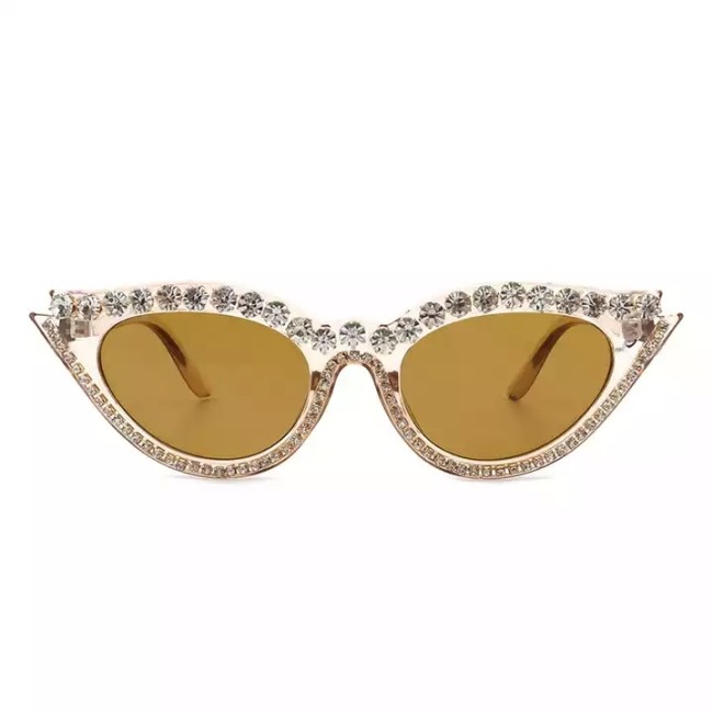 2023 Rhinestone Diamond Cat Eye Sunglasses Fashion Retro Women Designer Sunglasses 2022 Luxury Modern Uv 400 Sunglasses