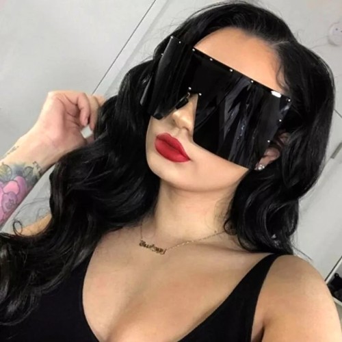 2022 Oversized Sunglasses newest unisex anti-glare metal privacy shield style  women sunglasses