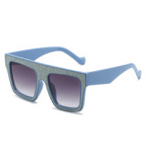 2023 Futuristic Ladies Oval Shades Sun Glasses Small Frame Trendy Bling Sunglasses With Diamonds Women