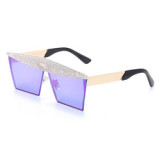 New wholesale oversized sunglasses luxury crystal diamond rhinestone sunglasses 2022