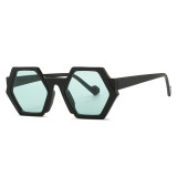 2023 women fashion uv400 outdoor sunglasses hexagon fashion vintage eyeglasses retro sunglasses custom