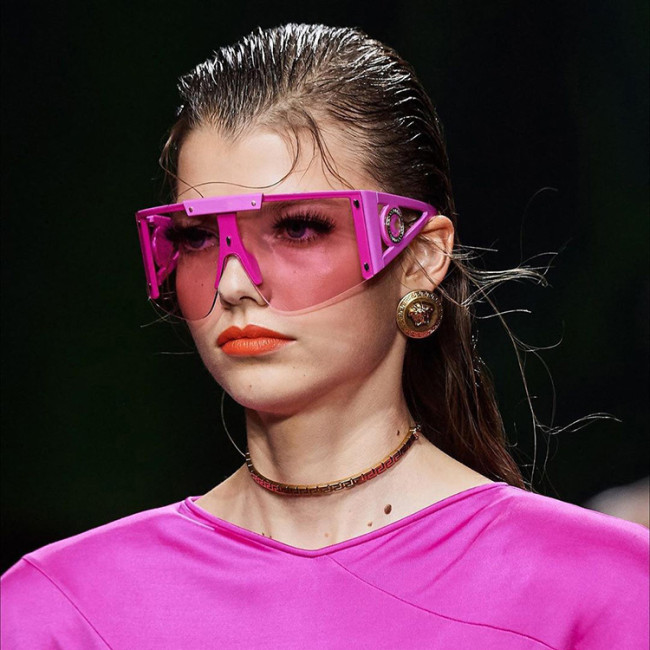2023 Rimless Square Sunglasses Women Oversized Luxury Brand Mirror Pink Shades Sunglasses Men Trend Female Eyewear Glasses