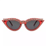 2023 Rhinestone Diamond Cat Eye Sunglasses Fashion Retro Women Designer Sunglasses 2022 Luxury Modern Uv 400 Sunglasses