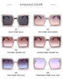 2022 best quality fashion luxury square sunglasses women oversize luxury brand diamond sunglass