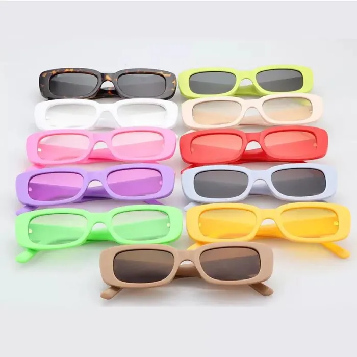 2021 Luxury Brand Travel Men Small Rectangle Vintage Retro UV400 Square Sun Glasses Sun Sunglasses Women 2022 2023