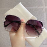2023 Luxury trendy oversized square sunglasses with rhinestones ins shades sunglasses for women fashion sun glasses
