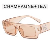 2023 Custom Metal Logo Fashion Women Men Designer Eyewear UV400 shades Vintage brand Flat Top Rectangle Sunglasses