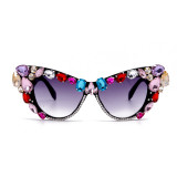 Euromonk  Luxury Oversized Bling Rhinestone Diamond Women Shades Sun Glasses Sunglasses
