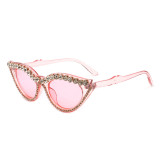 2023 Rhinestone Diamond Cat Eye Sunglasses Fashion Retro Women Designer Sunglasses 2022 Luxury Modern Uv 400 Sunglasses