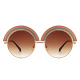 2023 Rainbow Round Sunglasses Y2k Luxury Brand Designer Sunglasses 2022 Women Sun Glasses Modern Uv 400 Metal Sunglasses