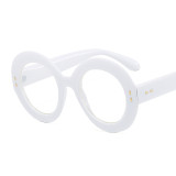 fashion Pc Round Optical Frames Orange  frames for eye glasses Oversized Clear Lens Blue Light Blocking Eye Glasses eye wear