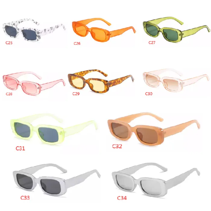 2021 Luxury Brand Travel Men Small Rectangle Vintage Retro UV400 Square Sun Glasses Sun Sunglasses Women 2022 2023