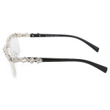 Diamond Rectangle Sun Glasses Women 2022 One Piece Sunglasses Men Luxury Brand Classic Sunglasses Rhinestone Glasses
