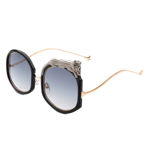 2023 Latest Round Sunglasses 2022 Luxury Brand Designer Sunglasses Women Leopard Design Sun Glasses Modern Uv 400 Sunglasses