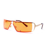 Y2K Wrap Around Sunglasses Luxury Brand Designer Punk Sunglasses  UV400 Eyeglasses Rivet Fashion Eyewear Shades GV7130-7129