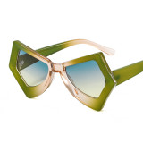 32042 Unique Butterfly Design Sun Glasses Women Fashion Custom Logo Shades Cat Eye Big Frames Irregular Sunglasses UV400