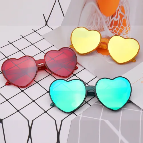 LBAshades 2023 New Colorful Cheap Mirror Love Sunglasses Fashion Heart Party love&roses Sunglasses