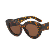 New Cat eye leopard Sunglasses Unisex Fashion Small Frame Hip Hop Sunglasses for women UV protection eyewear