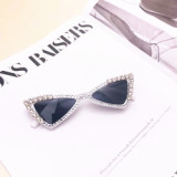 Lbashades Children's triangle frame diamond sunglasses UV protect personalized fashion children's sunglasses kids glasses