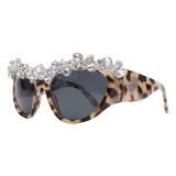 2023 wholesale Fashion trend sunglasses popular Luxury handmade diamond designer rhinestone sunglasses for women