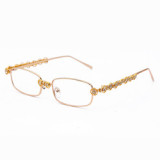 Finewell Rimless Diamond Sunglasses Women Rectangle Steampunk Sun Glasses Crystal Vintage Rhinestone Glasses Eyewear UV400