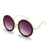 Luxury Brand Design Vintage Rimless Rhinestone Sunglasses Women Men Fashion  Lens Sun Glasses Shades for Female