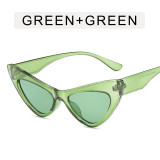 LBAshades 2022 glasses fashion sunglasses women candy color trend shades cat eye green pink sunglasses