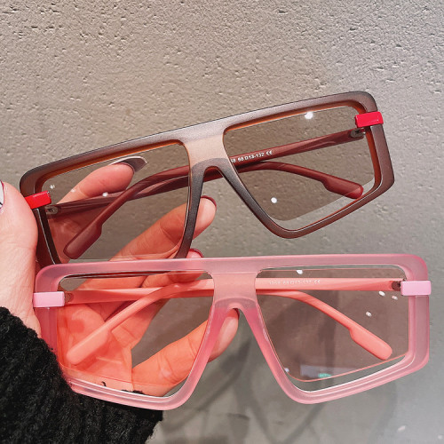 Lbashades oversized frame sunglasses for men and women style candy color pink cross-border sunglasses manufacturer