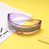 Fashion Oversized Mirror Sunglasses Space Large Frame Mask Diamond Eye Protection Sunglasses Steampunk UV400