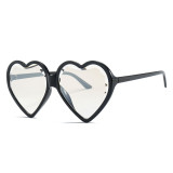 Women Luxury Heart Shaped Sunglasses Lovely Red Frame Unisex Eyeglasses Cute Party Travel Decoration Rainbow Color Glasses