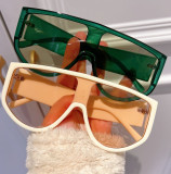 LBAshades New trend big frame one piece sunglasses female hip hop  glasses men's shades sun glasses