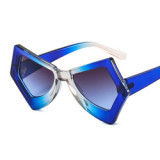 32042 Unique Butterfly Design Sun Glasses Women Fashion Custom Logo Shades Cat Eye Big Frames Irregular Sunglasses UV400