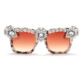 Square Diamond Sunglasses Women Luxury Brand Designer Sun Glasses Big Frame Sun Glasses Ladies Fashion Shades Women Eyewear