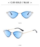 4562 influencer shades personality ocean lens sunglasses colorful  lunette de soleil cat eye women party 2022 sunglasses