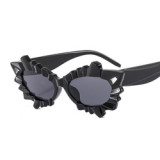 0566 De Sol Oculos 2023 Women Flower Eyewear New Arrival Uv400 Sun Glasses Unique Candy Color Sunglasses