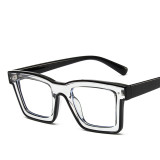 LBAshades Trendy optical glasses frame fashion square eyeglasses frame TR90 anti-blue light computer glasses