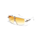 Sunglasses One-piece Metal Accessories Oversized Frame Riding Personality Sunglasses Women Sunglasses Trendy Men