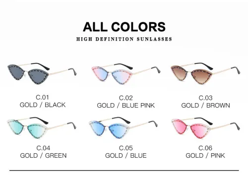 4562 influencer shades personality ocean lens sunglasses colorful  lunette de soleil cat eye women party 2022 sunglasses