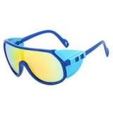 2023 Bicycle One Piece brand one pieces sport sunglasses men Sports Cycling purple mirrored sunglasses custom logo