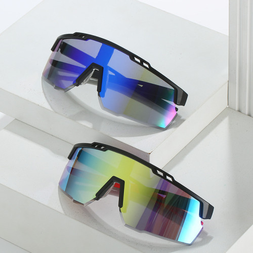2023 Bicycle One Piece brand sport sunglasses men Sports Cycling purple mirrored sunglasses polarized custom logo