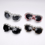 2023 wholesale Fashion trend sunglasses popular Luxury handmade diamond designer rhinestone sunglasses for women