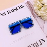 Lbashades New diamond children's sunglasses large square frame sunglasses boys and girls kids glasses UV protective